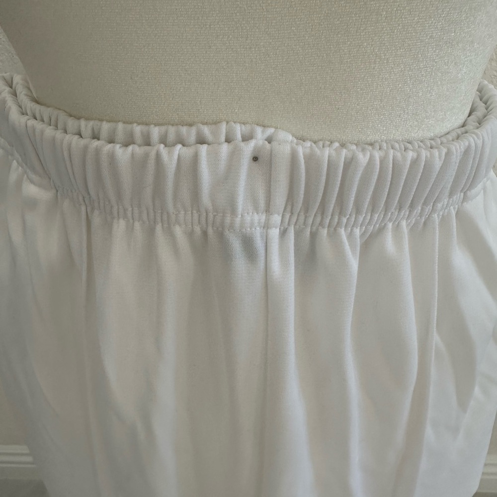 Sara Morgan Elastic Waistband Pull on White Pants Size 10 - Picture 2 of 6